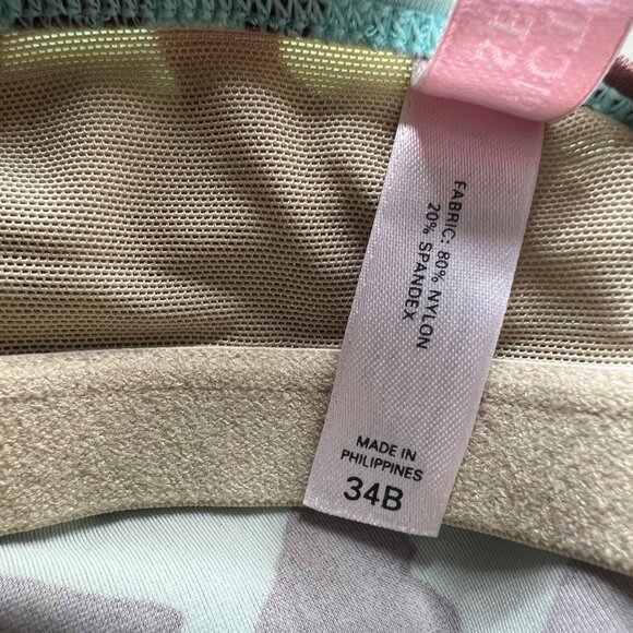 Victoria's Secret Brown And Blue Halter Swimsuit Size 34B - Picture 7 of 10